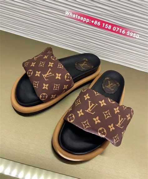 louis vuitton slipper replica|Louis Vuitton slippers for sale.